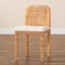 Baxton Studio Zariah Modern Bohemian Natural Brown Rattan and Mahogany Wood 2-Piece Dining Chair Set 233-2PC-13171-ZORO - alternate 9